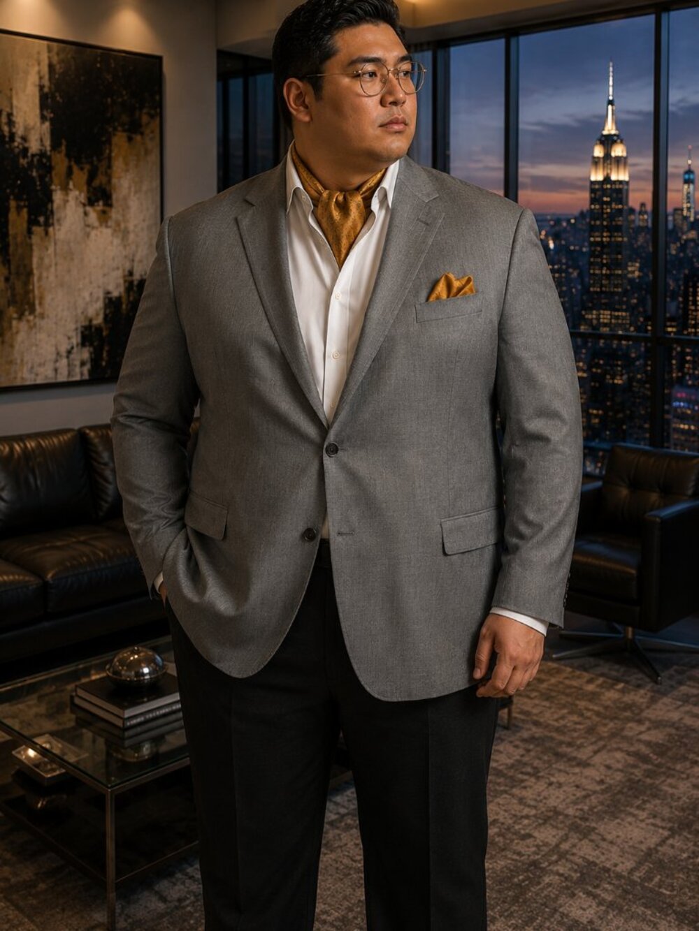 Lauren Ralph Lauren Gray Blazer 48R Classic Sport Coat